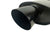 Black Single Wall Universal Short Tip 3 Inch Muffler Oval 3" Inlet 3.5" Outlet