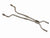 3-inch dual cat back exhaust muffler system for 2016-2023 Infiniti Q50 Q60 3.0T RWD by JackSpania Racing, showing polished metal pipes.