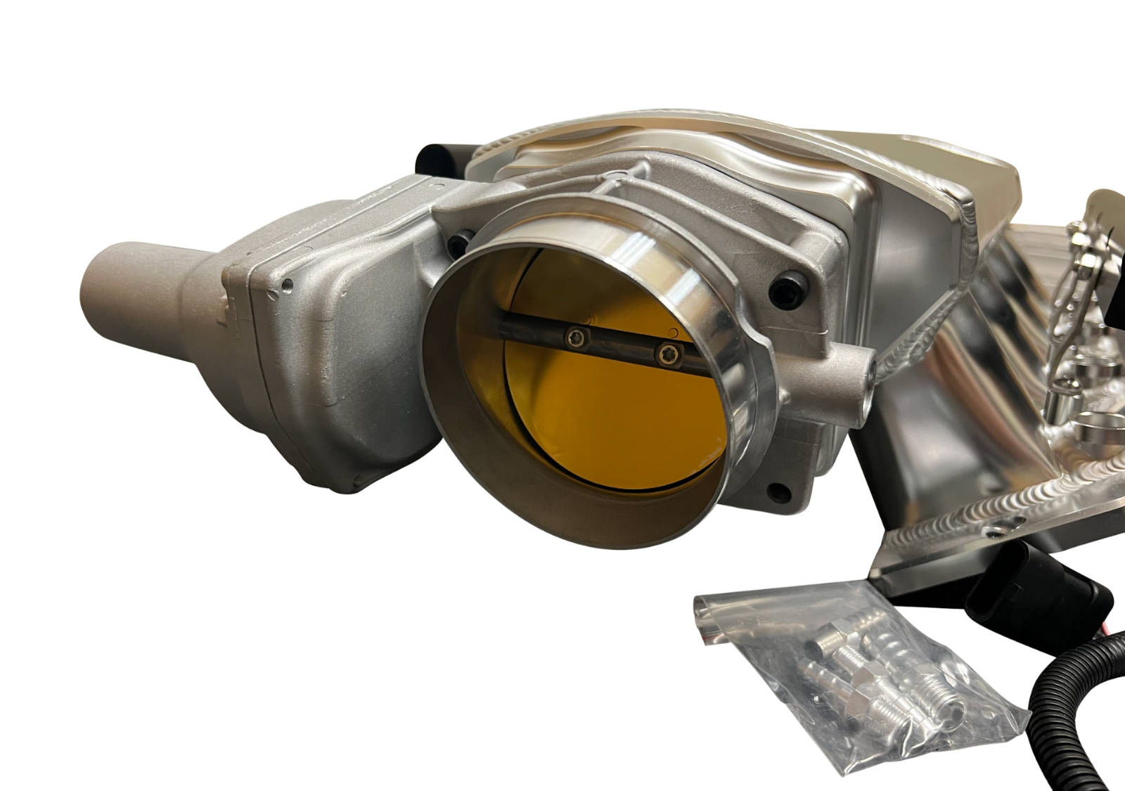 LS Low Profile Metal Fabricated Intake Manifold DBW LS1 LS2 LS6 92mm 1 ...