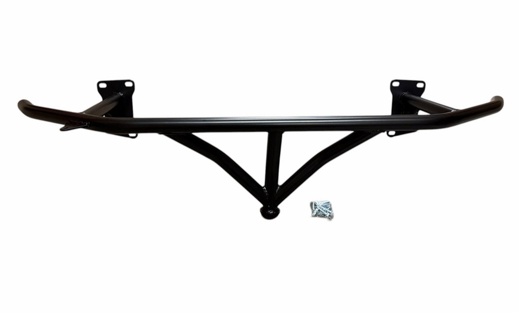 JackSpania Racing front crash bash bar jacking point mount for Scion FR-S, Subaru BRZ, and Toyota GT86, shown in close-up detail.