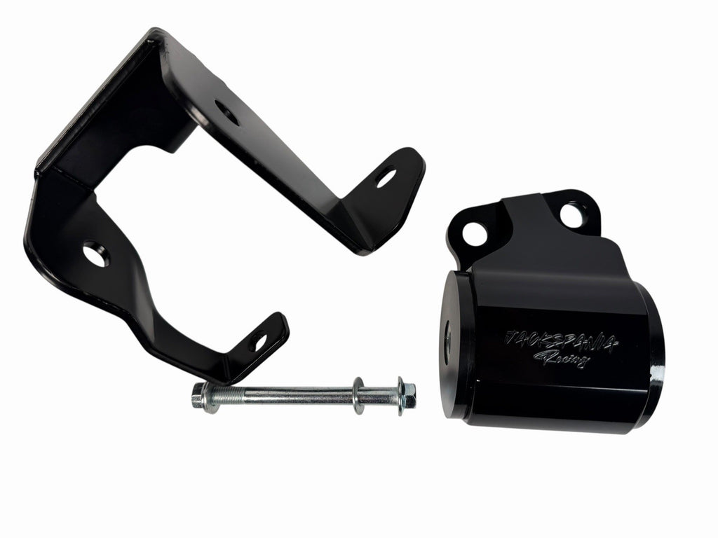 JackSpania Racing billet driver side B D 2-bolt motor mount bracket for Honda 96-00 EK Civic engine parts, metal construction.