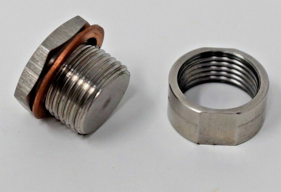 O2 Sensor Plug Cap O2 02 Oxygen Sensor 304 Steel Weld On Bung & Plug Wideband Nut & Cap 18 ...
