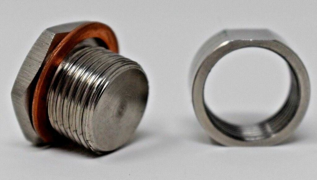 O2 Sensor Plug Cap O2 02 Oxygen Sensor 304 Steel Weld On Bung & Plug Wideband Nut & Cap 18 ...