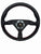 Black Jack Spania Racing 14-inch 3-spoke steering wheel with red stitching, racing sport horn, interior car accessory