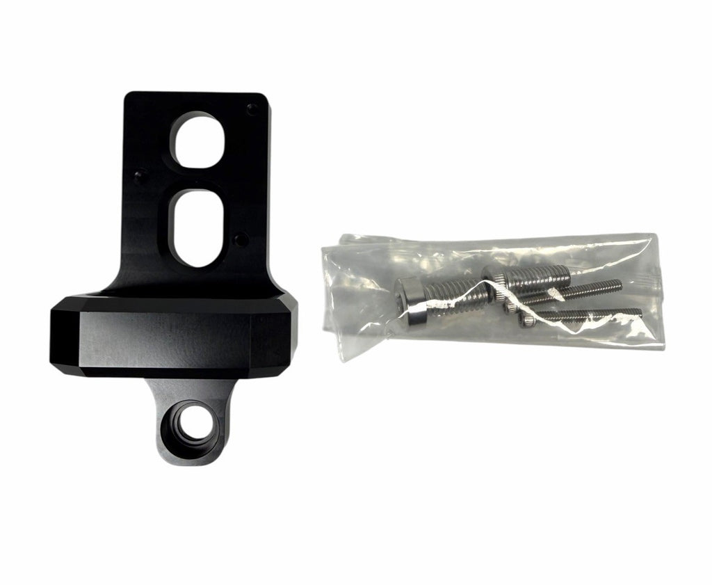 JackSpania Racing billet 4-port mount bracket for Mac AEM boost controller solenoid valve, engine parts accessory.