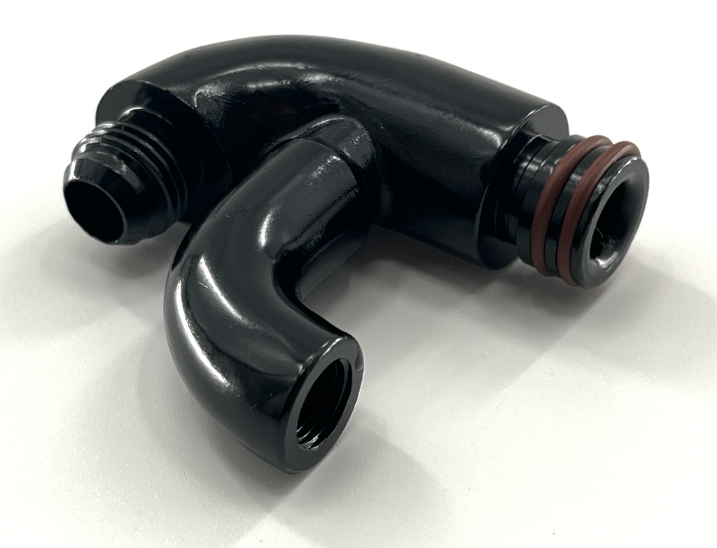 Center Mount Fuel Rail Gauge Holder & AN6 Fitting For K Tuned Fuel Rail K Series