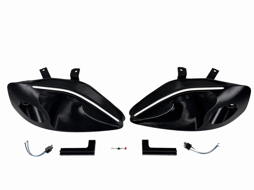 Honda Civic EK Headlight 4” Air Duct Kit Projector Mesh Left Right Pair 99-00