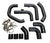 JackSpania Racing K-Series Intercooler Piping Kit for 2006-2011 Honda Civic Si with 50mm TiAL BOV flange, showing polished piping components.