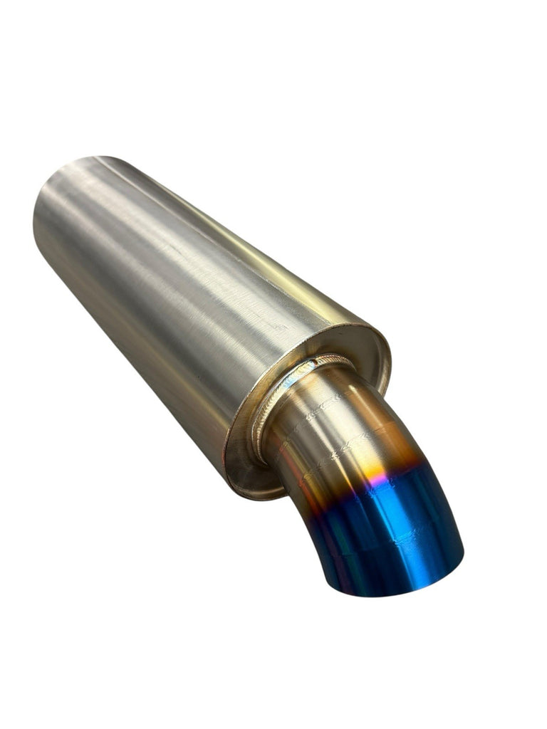 2.5” 3" Inlet Turn Down Pie Cut Dolphin Muffler Stainless Steel