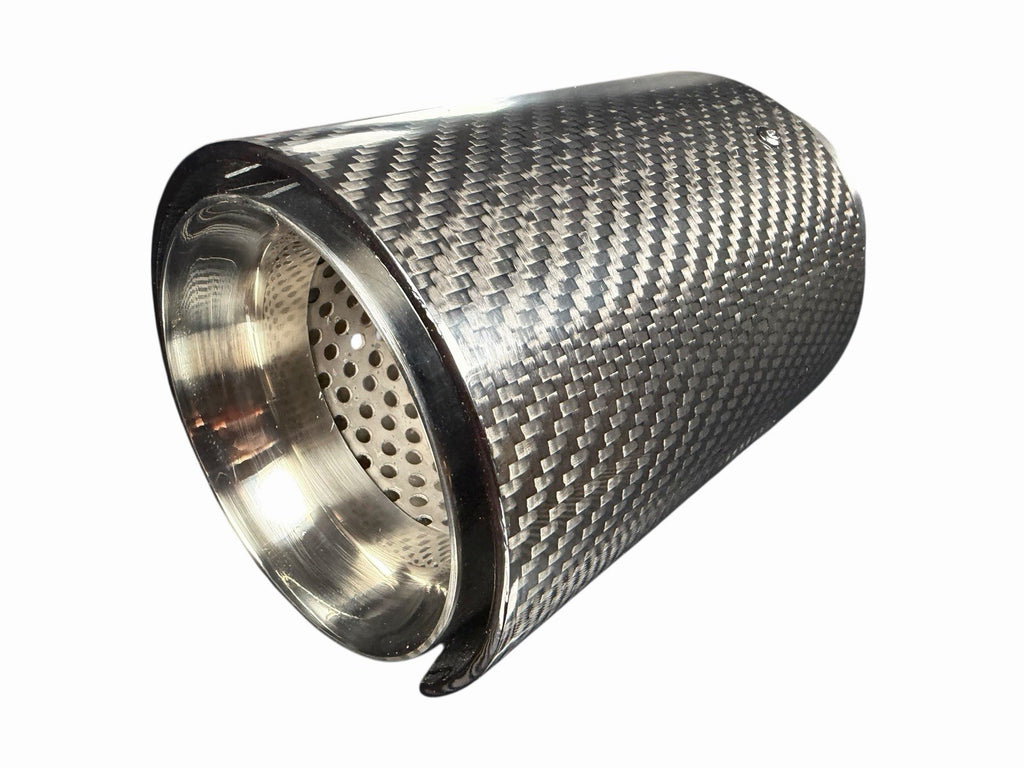 Gloss Resonated Carbon Fiber Exhaust Pipe Tip 3'' 3 Inch M Performance Style