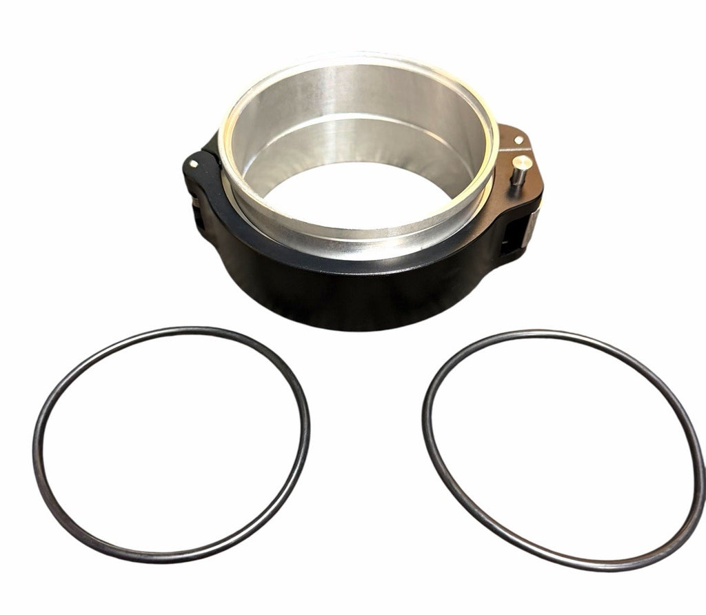 JackSpania Racing 4-inch aluminum HD clamp intake V-band turbo pipe with quick connect for intercooler and turbo systems