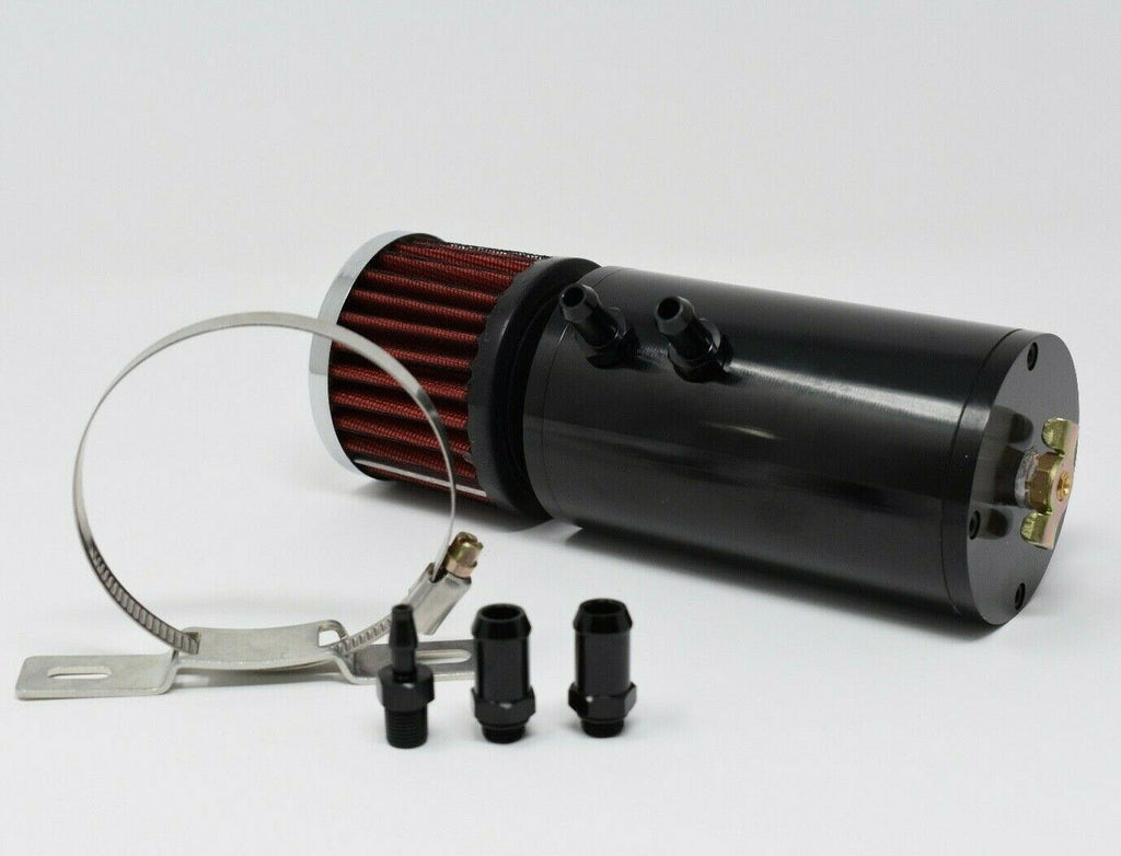 Motor K Baffled Oil Catch Can Tank With Breather Filter Oil Separator Aluminum - Jack Spania Racing