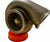 Jack Spania Racing Gen II GTX3582R GT35 T3 .83 V-band turbine housing with dual ceramic ball bearing turbo engine part, metallic finish.