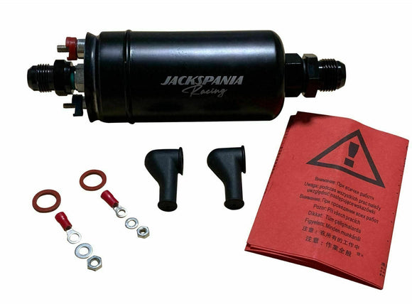 380LPH Fuel Pump External Inline For Bosch 044 AEM Check Valve 10AN 8AN 1000HP - Jack Spania Racing