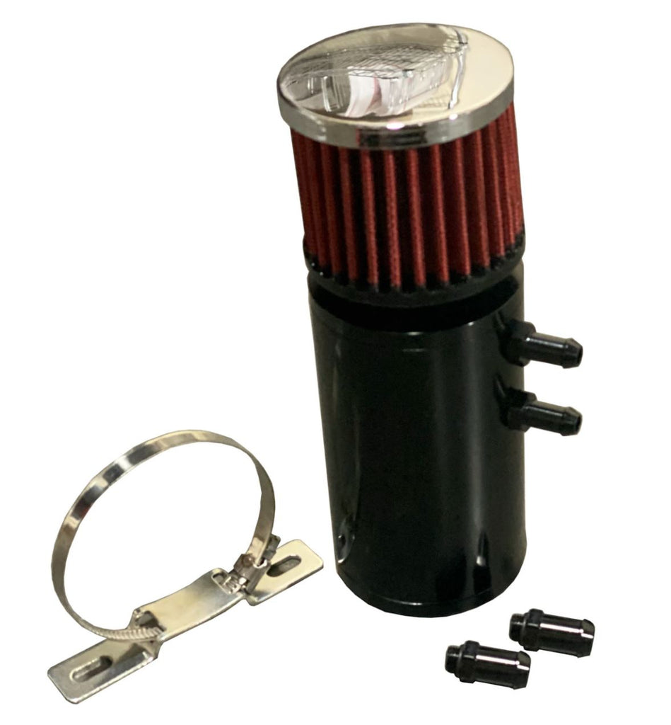 Universal Aluminum Oil Catch Can Reservoir Kit With Filter With Baffled Tank & Breather Filter - Black Universal Aluminum Oil Catch Can Kit - Foto 7