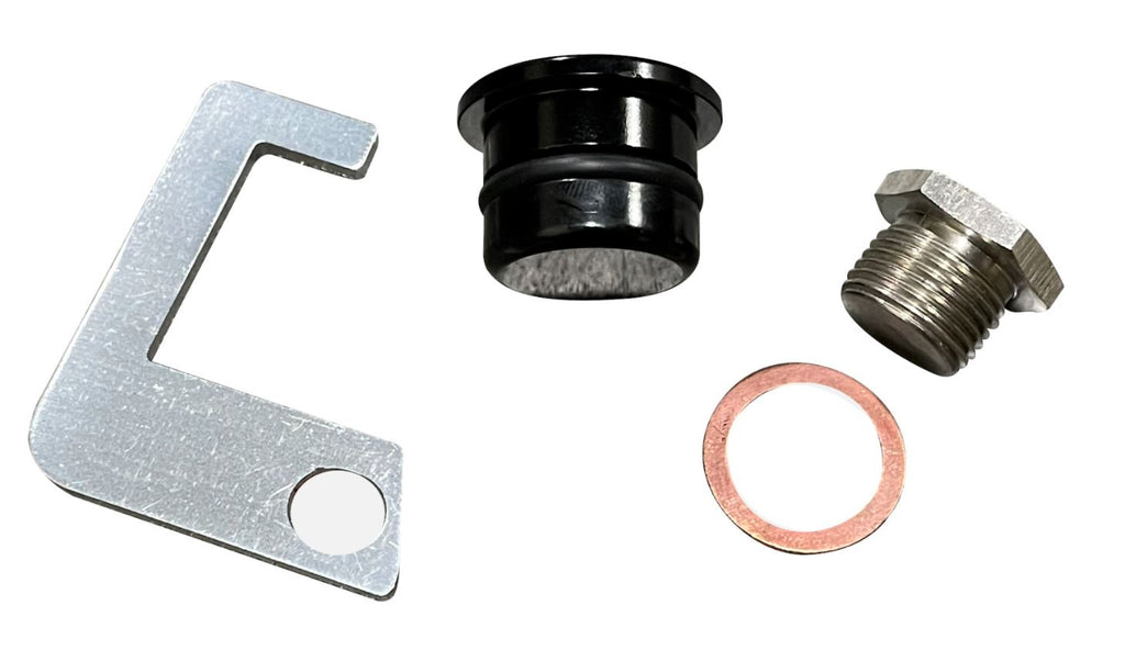 Jackspania Racing K20 K24 Thermostat Housing Block Off Plug & Bracket – Aluminum