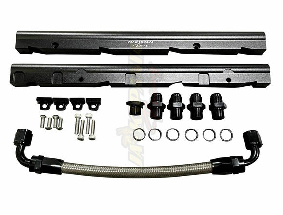 Billet LS Fuel Rail Kit GM LS3 V8 For OE Intake Manifold Hardware Direct Fit AN6 - Jack Spania Racing