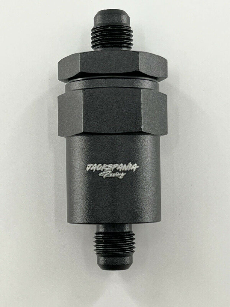 Billet Universal K Swap AN6 30 Micron Black Aluminum Inline Fuel Filter E85 USA - Jack Spania Racing