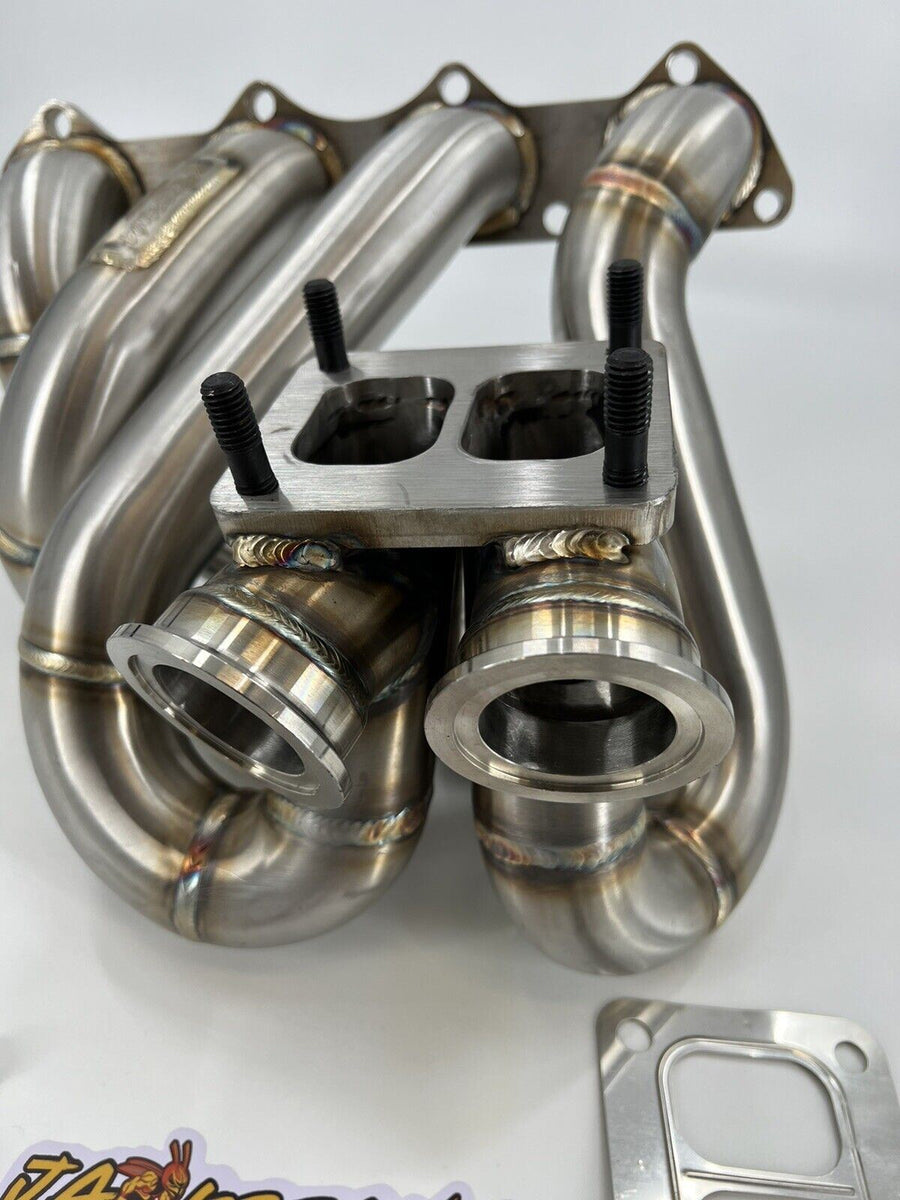 T4 Top Mount Turbo Manifold Dual Twin Wastegates BSeries JackSpania