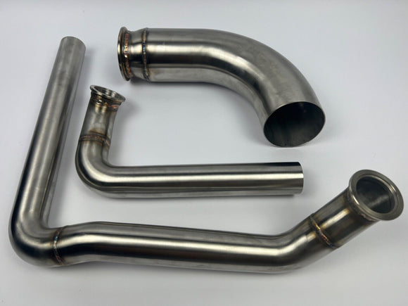 K Series Hood Exit Up Pipe & Dump Tube for Top Mount Turbo Manifold 304 SS Kit - JackSpania Racing