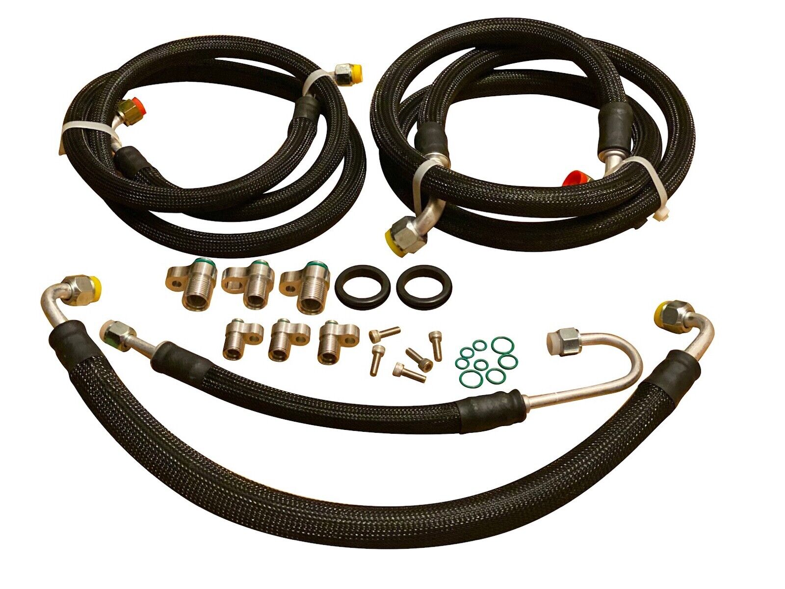 thumbnail image 2 of Jackspania Racing Heavy Duty AC Line Tuck Kit For Acura RSX Type S DC5 (02-06) - 500PSI, K20/K24, Includes Brackets & Hoses 2 of 6