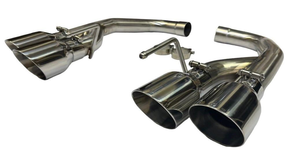 Quad Axle Back 2.5" Exhaust Pipe Kit For Ford Mustang GT 5.0 V8 Coyote 2018-2023 - JackSpania Racing