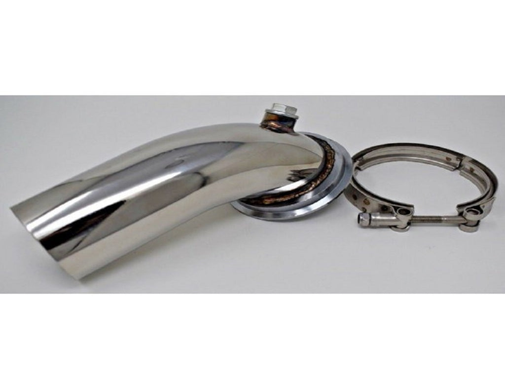 Stainless Downpipe Elbow 90° Holset Turbo HY35 HX HE351 V-band Flange Clamp 4" - Jack Spania Racing