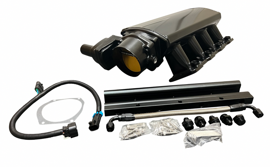 LS Low Profile Metal Fabricated Intake Manifold DBW LS1 LS2 LS6 92mm 1 ...